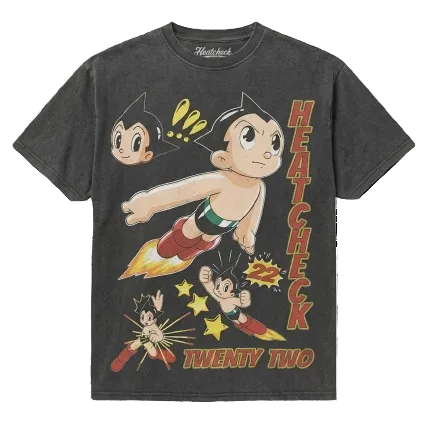 Heatcheck Astro Boy T-Shirt Ash Black