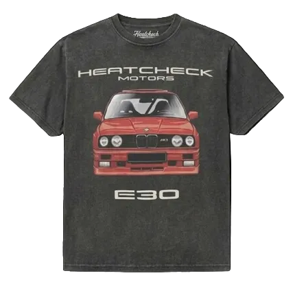 Heatcheck BMW E30 T-shirt Ash Black